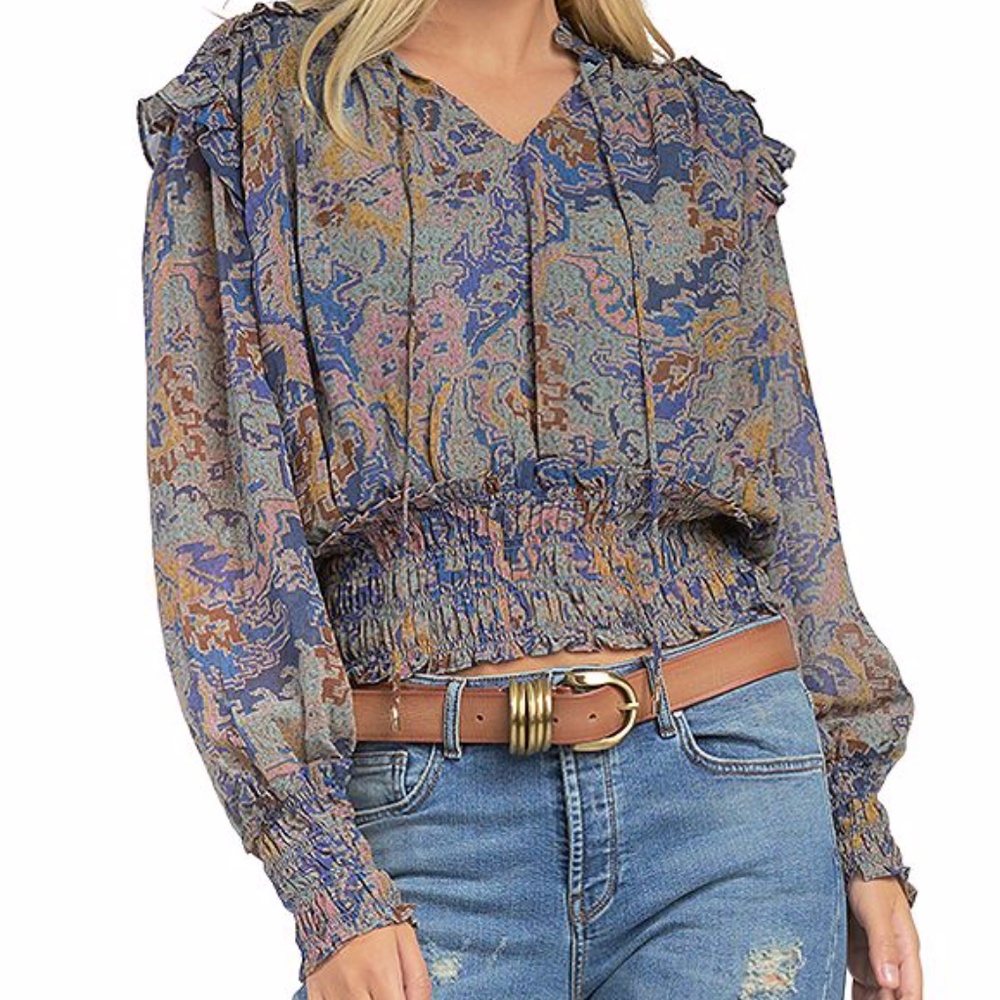 Elan Blouse - tapestry Blue